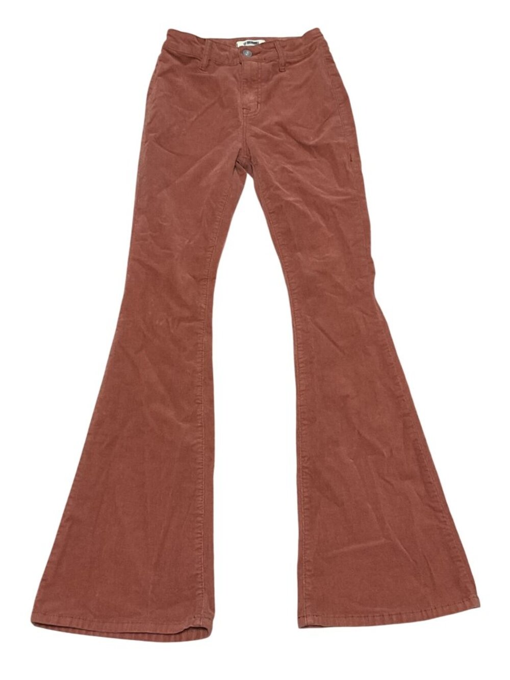 Rock & Roll Denim Flared Leg Corduroy Pants Rust 26x34 Tall Groovy Women’s